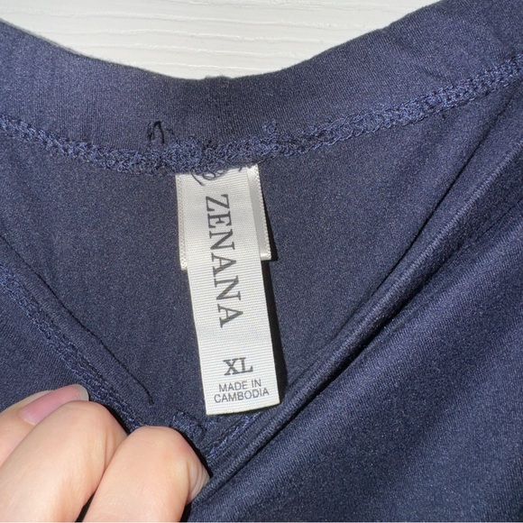 Zenana Dark Blue Leggings - Picture 2 of 6